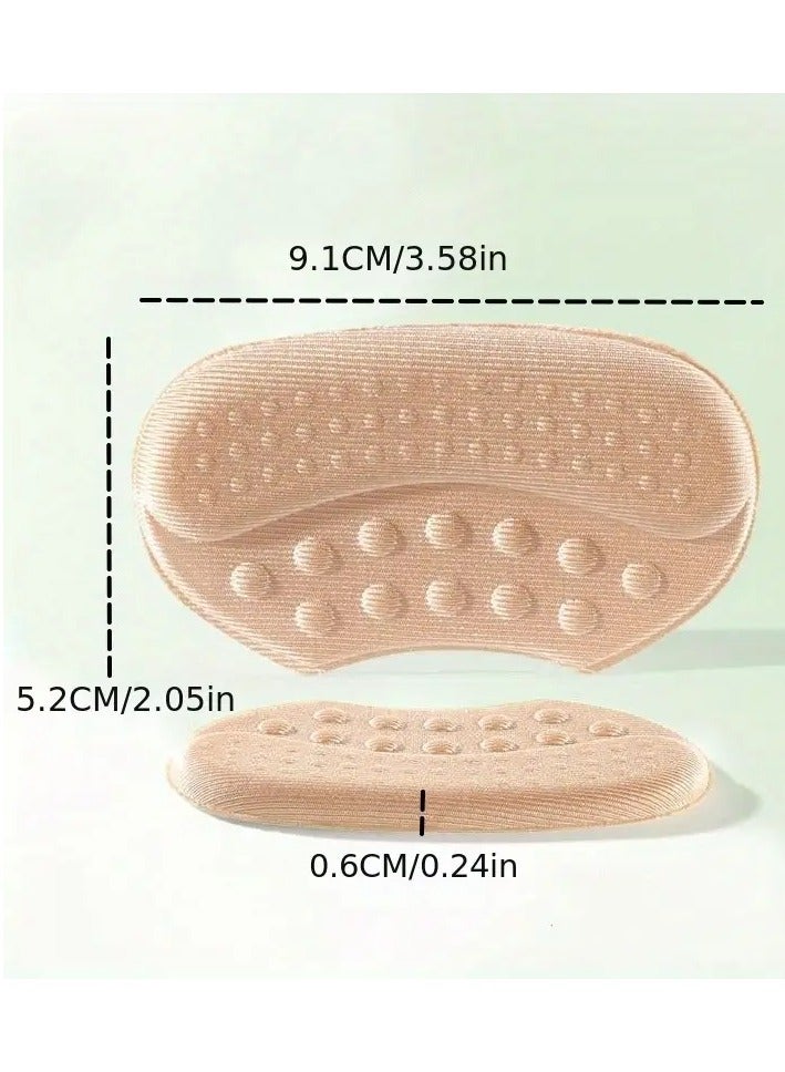 Goolsky 1pair Heel Sticker Anti-Drop Heel High Heel Shoes Heel Anti-Wear Foot Sticker Shoes Big Change Small Artifact, Loafer Shoes Half Size Pad, Change One Size Change Half Size Length 3.58in/9.09cm Width 2.05in/5.21cm  - Image 2