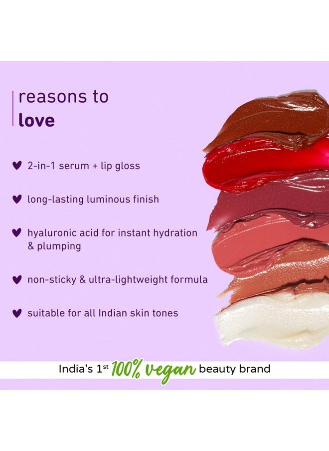 Plum - Keep It Glossy Serum Lip Gloss With Hyaluronic Acid Luminous Finish Highly Pigmented Instant Hydration 100% Vegan & Cruelty Free 01 Sugar Glaze - Image 1