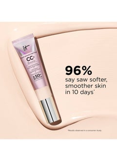 IT COSMETICS Your Skin But Better Cc+ Cream Illumination - Color Correcting Cream, Full-Coverage Foundation, Hydrating Serum & Spf 50+ Sunscreen Radiant Finish 1.08 Fl Oz  - Image 5