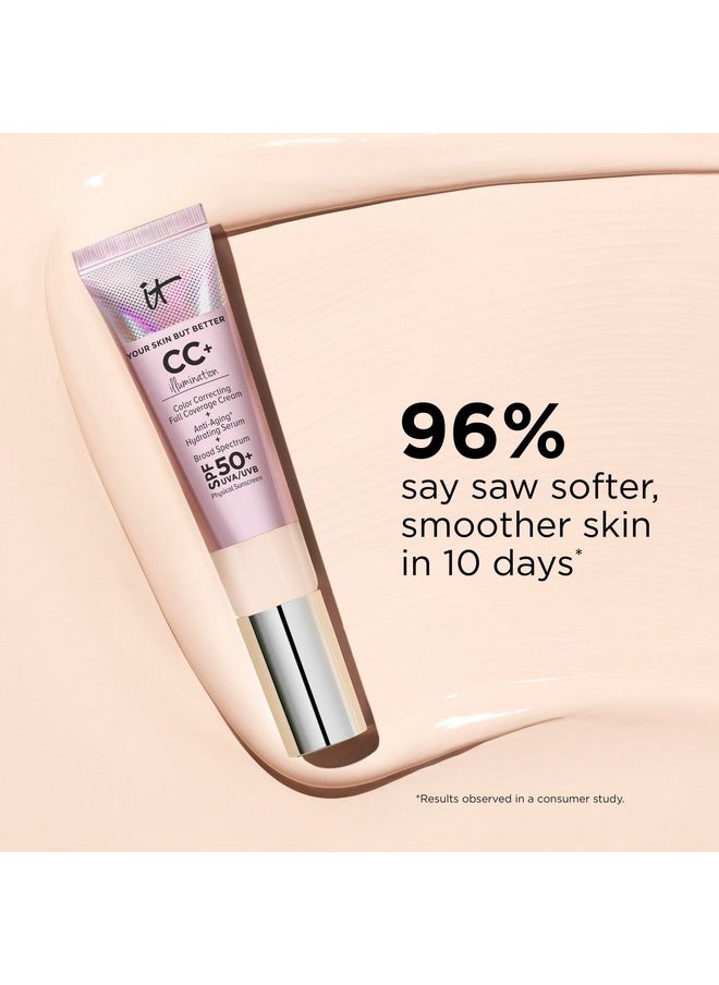 IT COSMETICS - Your Skin But Better Cc+ Cream Illumination - Color Correcting Cream, Full-Coverage Foundation, Hydrating Serum & Spf 50+ Sunscreen Radiant Finish 1.08 Fl Oz - Image 1