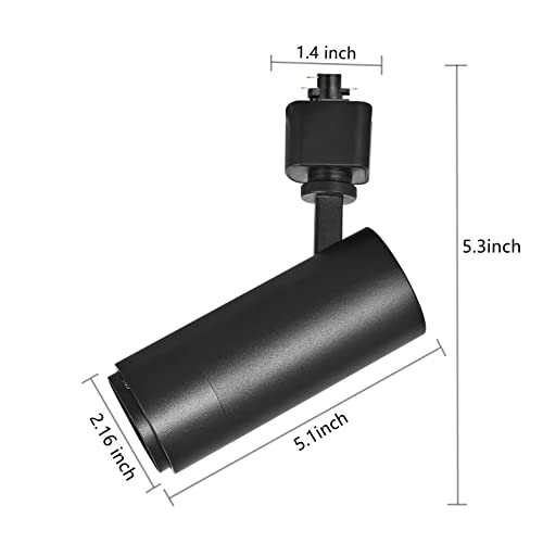 Ajbvp 5-Color LED Track Lighting Heads 12W Dimmable,Adjustable Beam Degree15°/24°/36°/45°/60°,2700K/3000K/3500K/4000K/5000K,Single Circuit H Track Lighting Heads Ceiling Fixtures (Black) - Image 4