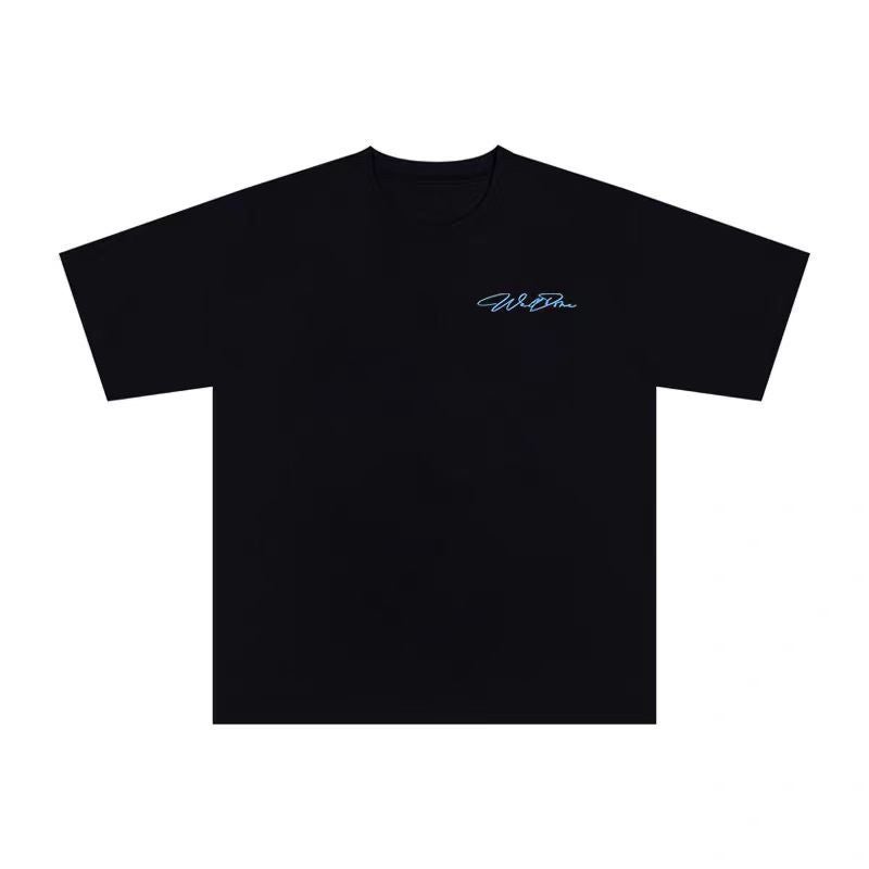 We11Done Track Summer Niche High Street Fashion Brand American Loose Wellmiki Heavy Short-Sleeved T-Shirt For Men - Image 1