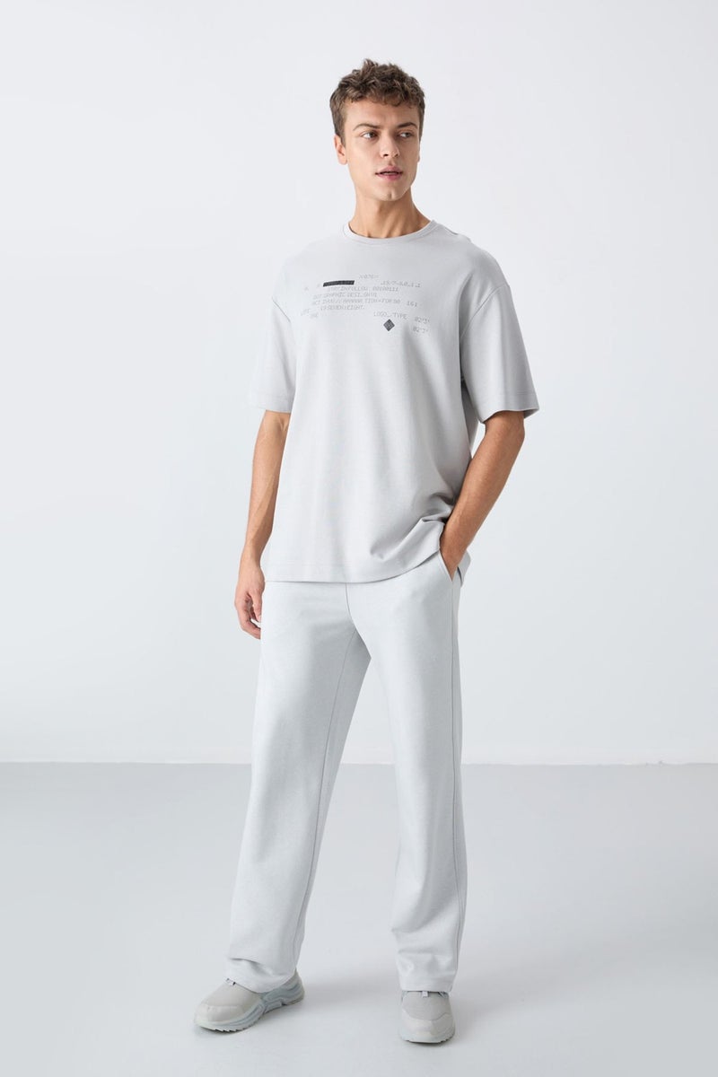 Tommy Life Stone Cotton Thick Soft Texture Oversize Fit Printed Men's T-Shirt - 88326  - Image 3