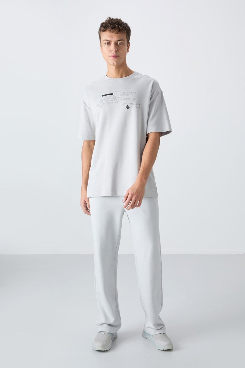 Tommy Life Stone Cotton Thick Soft Texture Oversize Fit Printed Men's T-Shirt - 88326  - Image 4