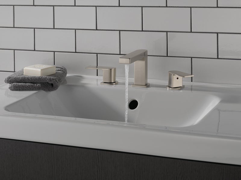 Peerless Xander Widespread Bathroom Faucet Brushed Nickel, Bathroom Faucet 3 Hole, Bathroom Sink Faucet, Drain Assembly, Brushed Nickel P3519LF-BN - Image 2