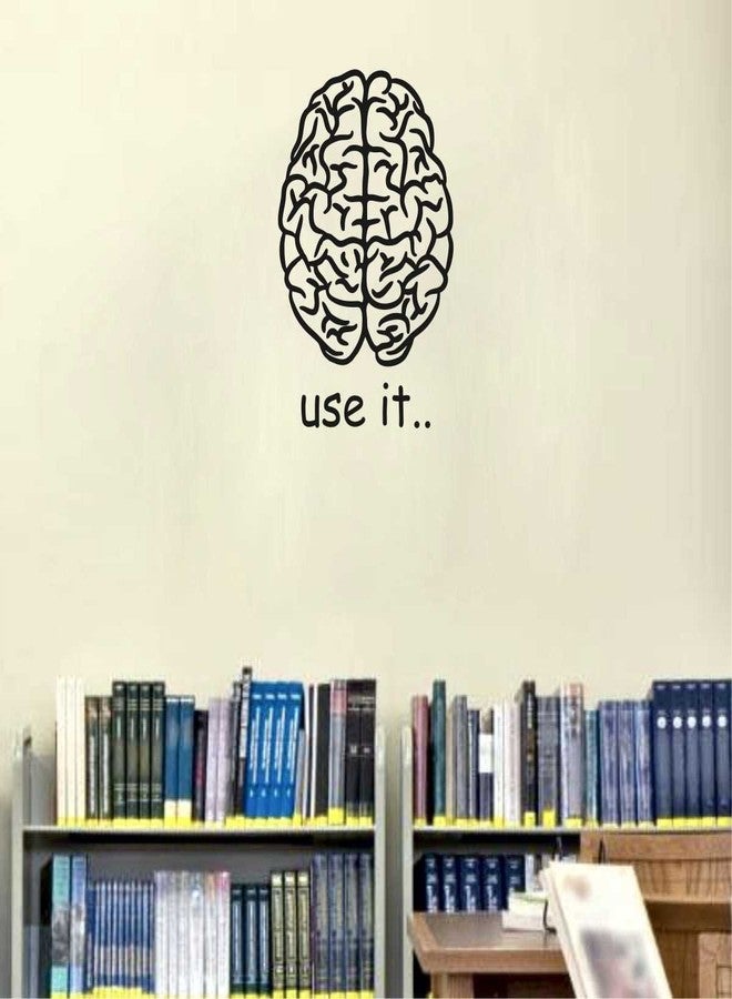 ARWY wall Sticker for Bedroom Decal 'Use it (Brain)' (Material-Vinyl, Wall Coverage Area - Height 39cm X Width 58cm) (Pack of 1) Wall Sticker