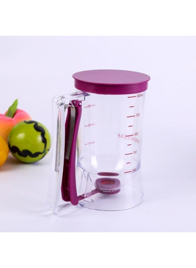 EONLINE Manual Batter Dispenser with Handle for Pancakes, Cupcakes, and Waffles, Transparent - Image 4