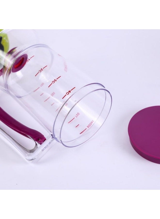 EONLINE Manual Batter Dispenser with Handle for Pancakes, Cupcakes, and Waffles, Transparent - Image 2