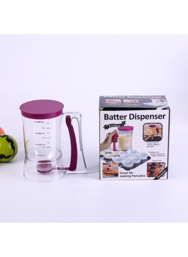 EONLINE Manual Batter Dispenser with Handle for Pancakes, Cupcakes, and Waffles, Transparent - Image 3