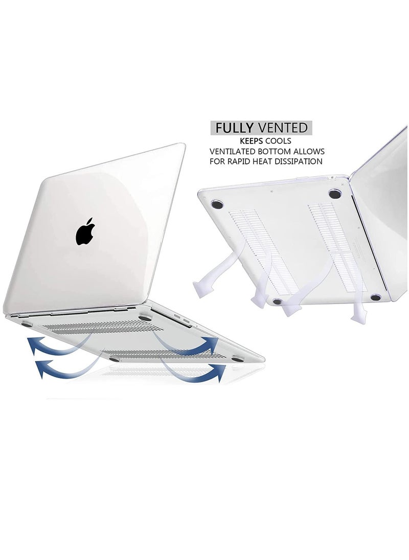Generic - Case Compatible With MacBook Pro 13 inch (2016-2020 (A2338/M1/A2289/A2251/A2159/A1706/A1989) Protective Snap On Hard Shell Cover For New MacBook Pro 13 (Crystal Clear) - Image 1