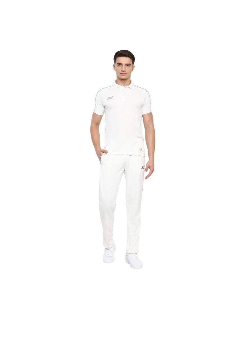 Nivia Eden Cricket Pant (White, Size: XXL) |  Cricket Trouser | Cricket Lower | Ankle Length | Micro Polyster Diagonal Knit  - Image 1