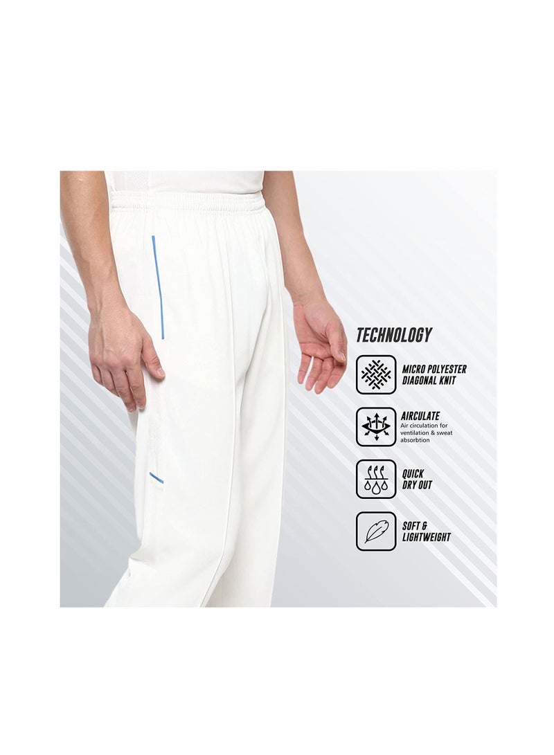 Nivia Eden Cricket Pant (White, Size: XXL) |  Cricket Trouser | Cricket Lower | Ankle Length | Micro Polyster Diagonal Knit  - Image 5