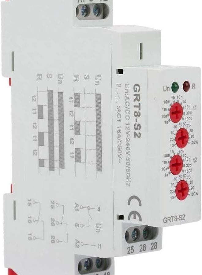 Compact 35mm DIN Rail Mini Cycle Timer Relay 0 1s To 100 Days Delay AC DC 12 240V - Image 2