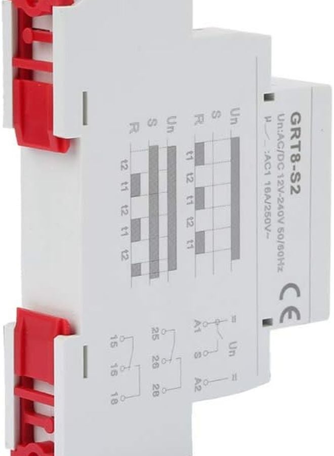 Compact 35mm DIN Rail Mini Cycle Timer Relay 0 1s To 100 Days Delay AC DC 12 240V - Image 3