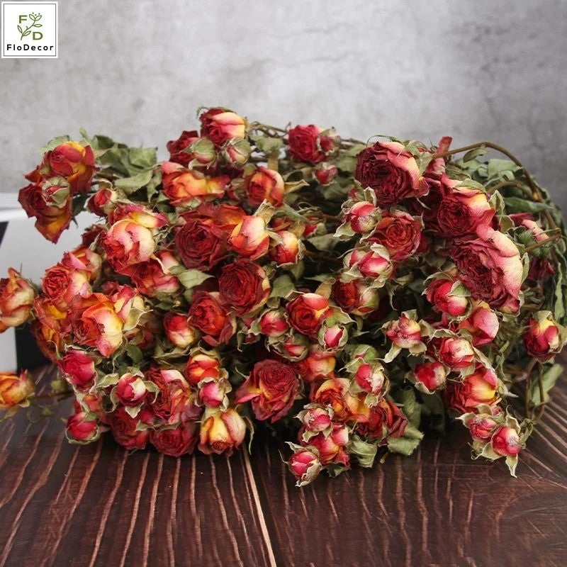 Bluejw 55cm Dried Flower Bouquet - Natural Roses & Mixed Dried Plants for Home, Office, Supermarket Decoration - Image 5