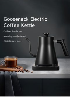 Brutelle Gooseneck Kettle V60 Coffee Kettle 900ML 1200W Power Knob Temperature Adjustment with Digital Display Temperature Automatic Insulation Stainless Steel Material Suitable for Home and Office  - Image 2