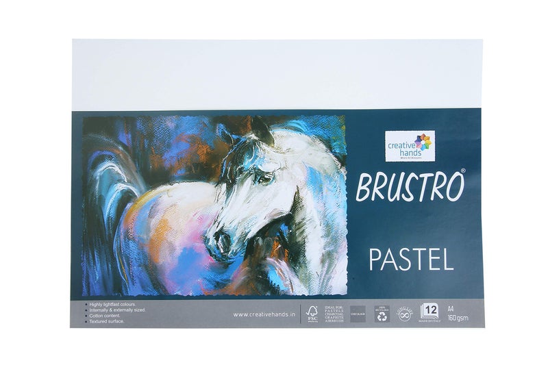 Brustro Artists Pastel Papers, 160 GSM, A4, White | Pack of 2 (Total 24 Sheets)| Ideal for Pastels, Colour Pencils, Graphite, Charcoal, Gouache, Ink and Dry Techniques - Image 5