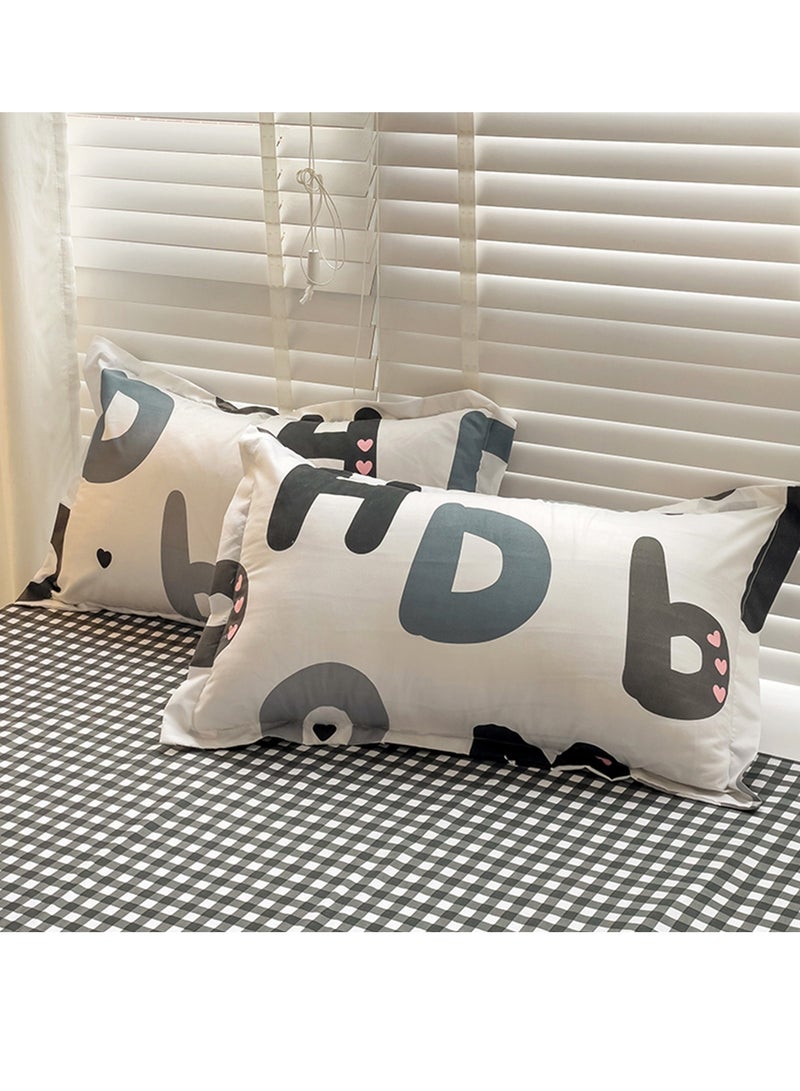 Sharpdo 4 Piece Set Bedding Modal Quilt Cover Set With 1 Quilt Cover 1 Sheet And 2 Pillowcases 15m Bed 160x210cm - Image 3