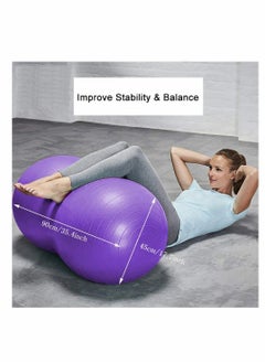 Y&D Peanut Ball, Exercise Yoga Balance Stability Sitting Anti Burst Ball for Labor Birthing, Kids Sensory Toys, Home & Gym Fintness, Include Pump Strap  - Image 2