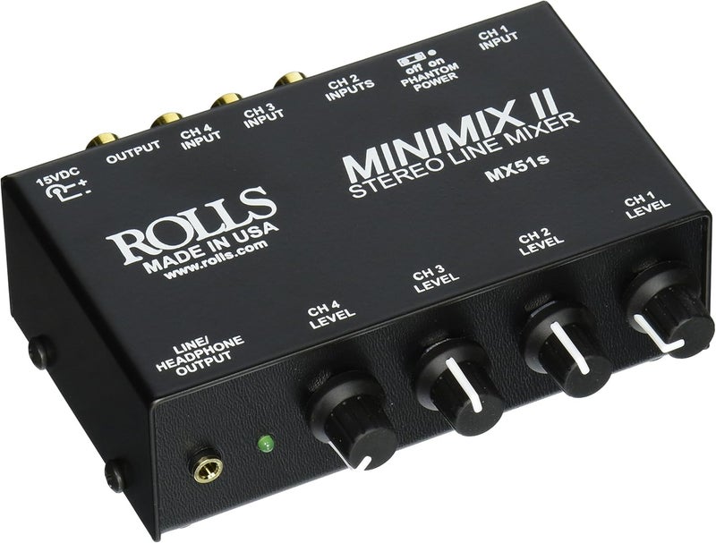 Rolls MX51S Mini Mix 2 Four-Channel Stereo Line Mixer - Image 4