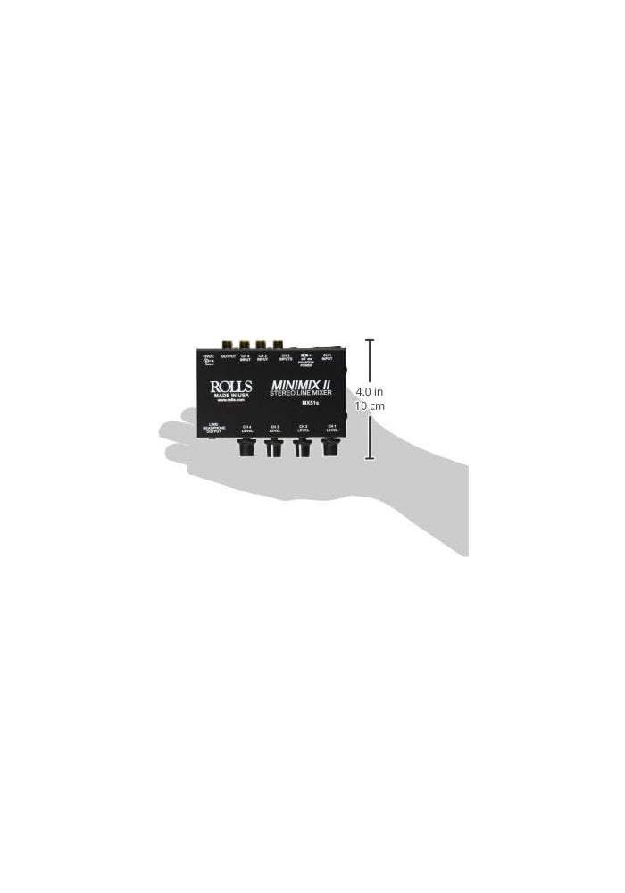 Rolls MX51S Mini Mix 2 Four-Channel Stereo Line Mixer - Image 3
