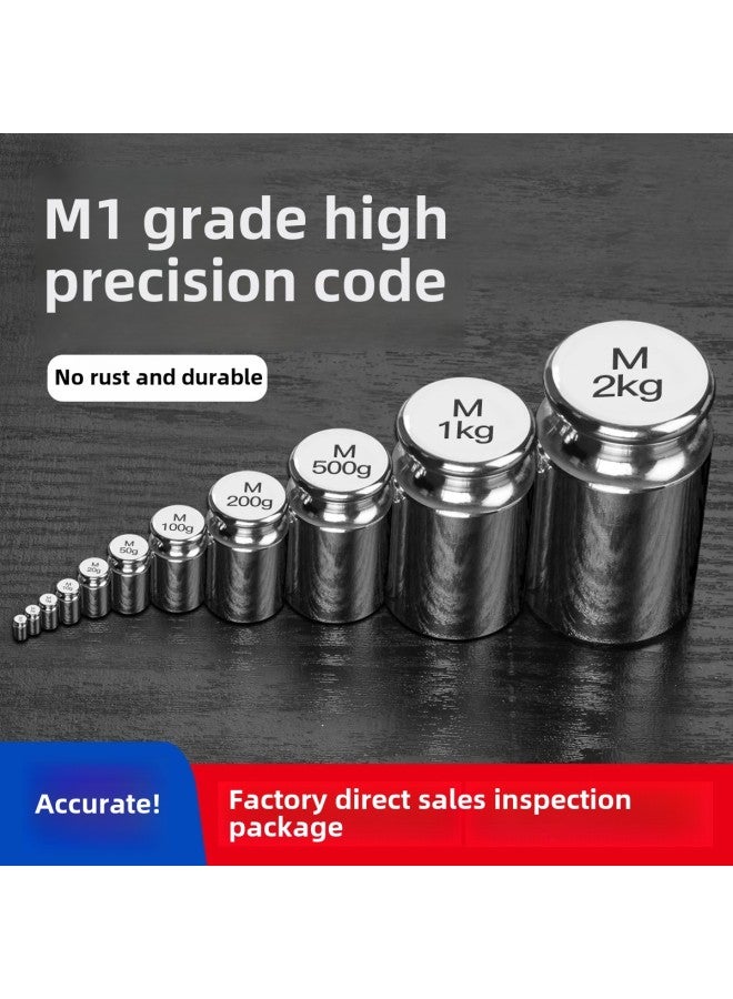 Outlet 1000 M1 Standard Weight Calibration Suit 1kg Calibration Code Block 500g Weight 100g Counterweight-Model:M1 Chrome Plated 5g (without Box) - Image 3