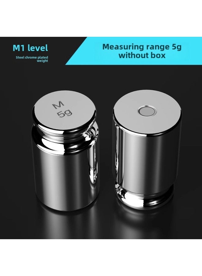 Outlet 1000 M1 Standard Weight Calibration Suit 1kg Calibration Code Block 500g Weight 100g Counterweight-Model:M1 Chrome Plated 5g (without Box) - Image 1