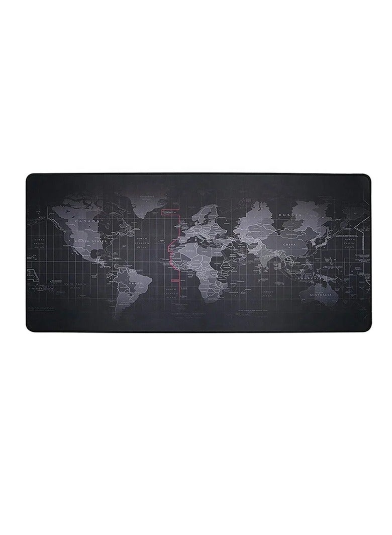 بادّة ماوس خريطة العالم كبيرة 70×30 سم – سطح ناعم وحافة مخيطة مقاومة للانزلاق - Image 1