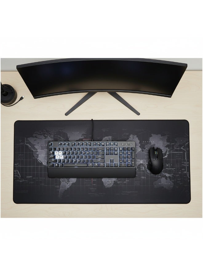 بادّة ماوس خريطة العالم كبيرة 70×30 سم – سطح ناعم وحافة مخيطة مقاومة للانزلاق - Image 4