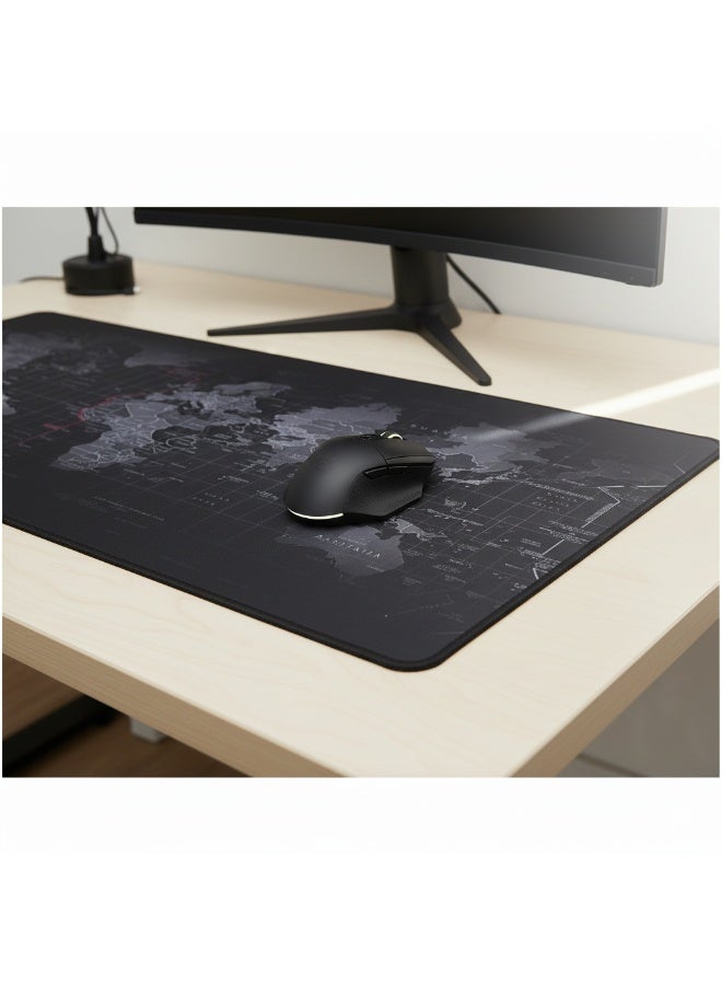 بادّة ماوس خريطة العالم كبيرة 70×30 سم – سطح ناعم وحافة مخيطة مقاومة للانزلاق - Image 3