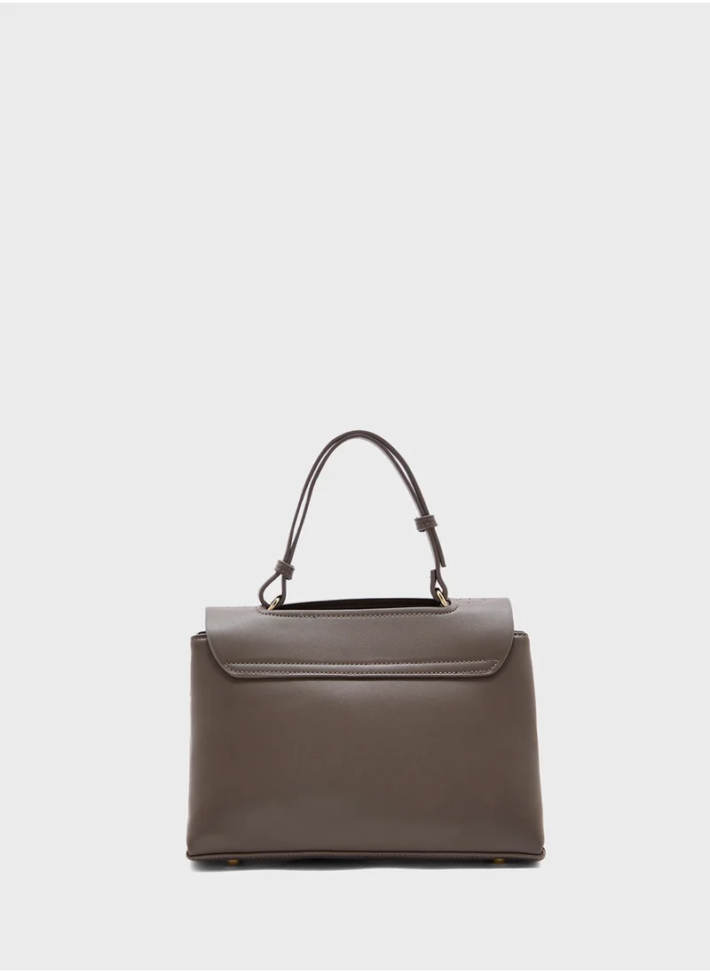 ELLA Metal Trim Detail Satchel Bag