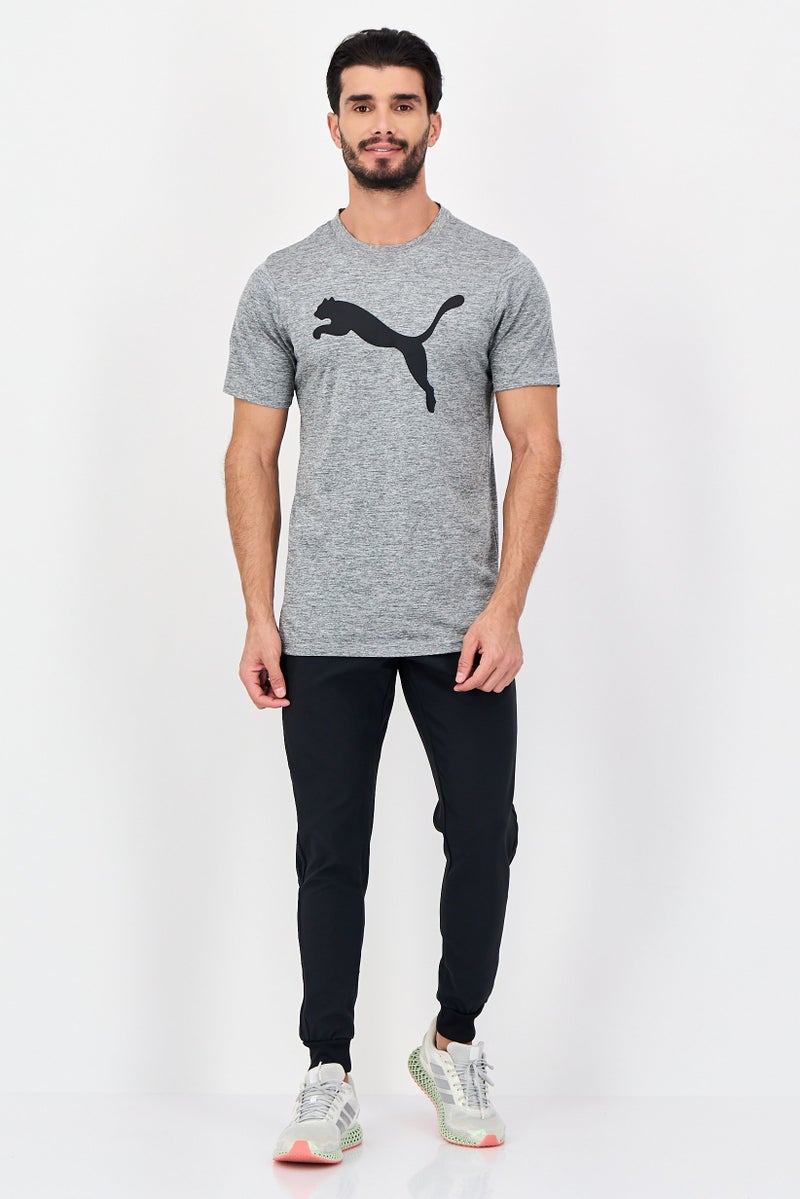 PUMA Men Regular Fit Short Sleeve Training T-Shirt, Heather Grey - Image 4