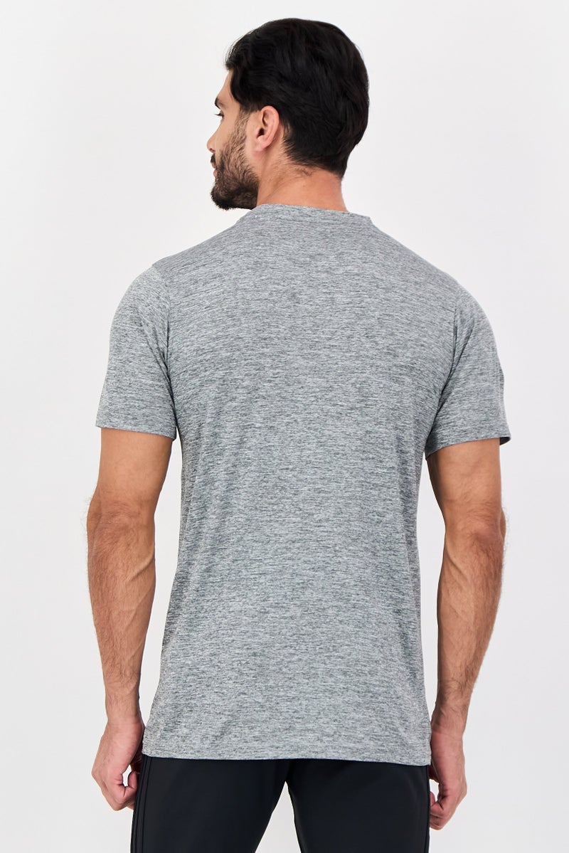 PUMA Men Regular Fit Short Sleeve Training T-Shirt, Heather Grey - Image 3