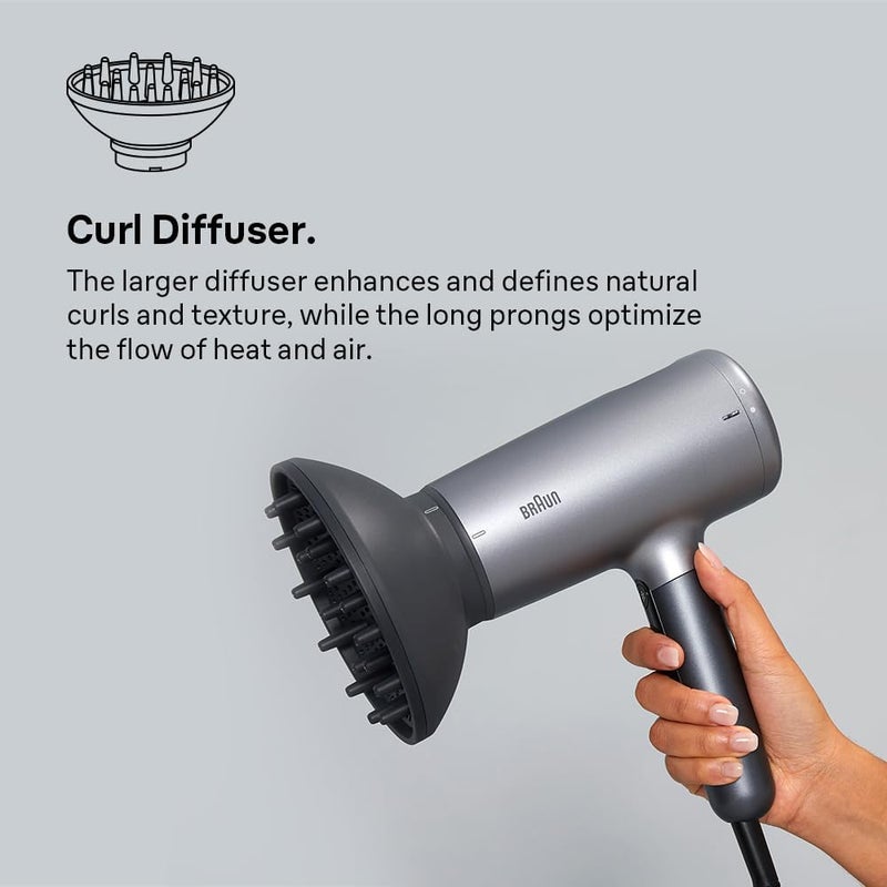 Braun Hair Dryer HD4.3 - 2200W Ultimate Performance with Attachments - Image 5