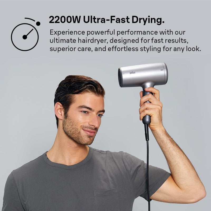 Braun Hair Dryer HD4.3 - 2200W Ultimate Performance with Attachments - Image 3