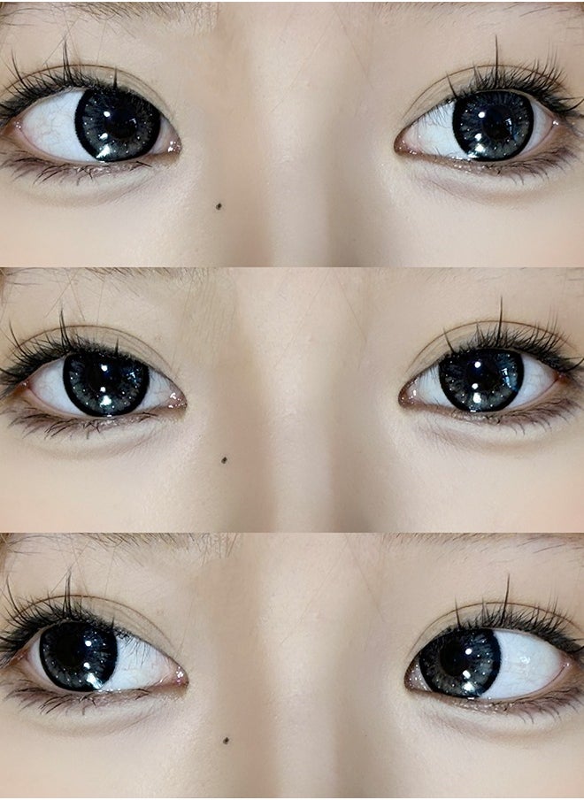 Mill Creek Mill Creek color contact lenses 14.5MM hydrogel lenses can be used for 12 months 1 pair of 2 black glasses  - Image 2