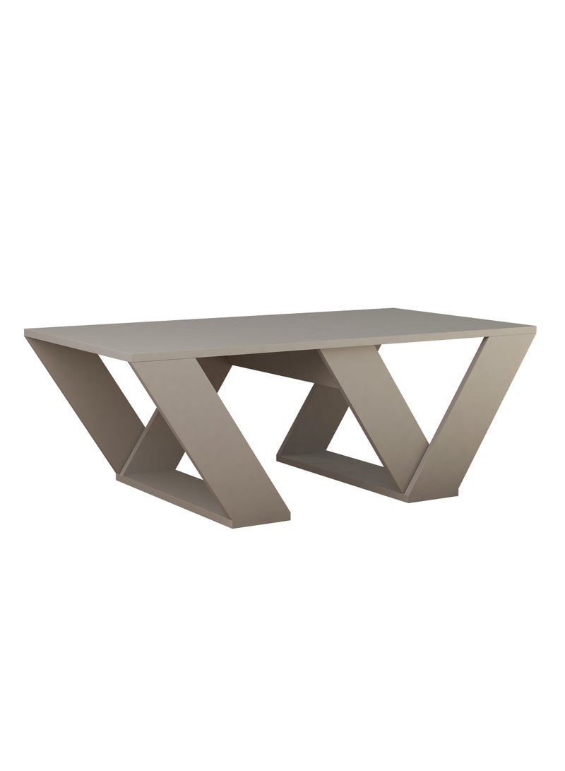 موراه طاولة قهوة مستطيلة عصرية من موراه هوم بيبرا، مناسبة لغرفة المعيشة أو المكتب أو الأريكة الصناعية | للمساحات الصغيرة | ٤٠×١١٠×٦٠ سم | لون موكا فاتح - Image 3