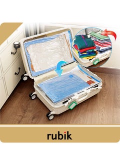 Rubik Space saver Vacuum Storage Bags (Works with Any Vacuum Cleaner and Hand-Pump for Travel) More Compression Than Normal Bag, Clear (6 Pack 50x70cm) - pzsku/Z8665C61C2741F4C260CCZ/45/_/1720793907/fdf9da63-469e-4a18-b07e-68baaa137617