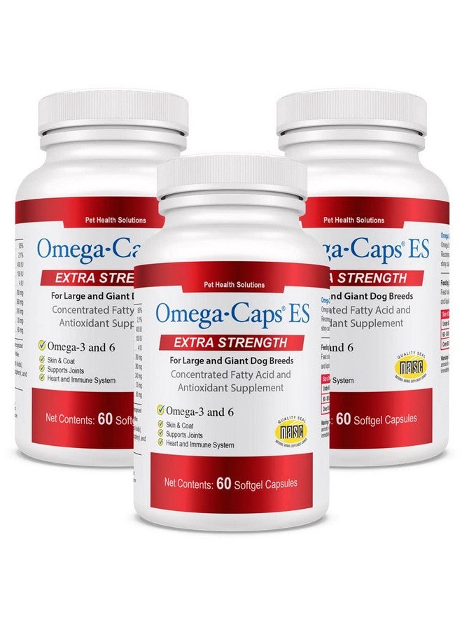 أوميغا-كابس قوة إضافية للأنواع الكبيرة - مصممة من قبل الأطباء البيطريين لبشرة ومعطف صحيين ومتألقين مع تقليل تساقط الشعر الزائد. أوميغا 3 لدعم جهاز المناعة، سهل الجرعة، 180 كبسولة هلامية لينة. - Image 1
