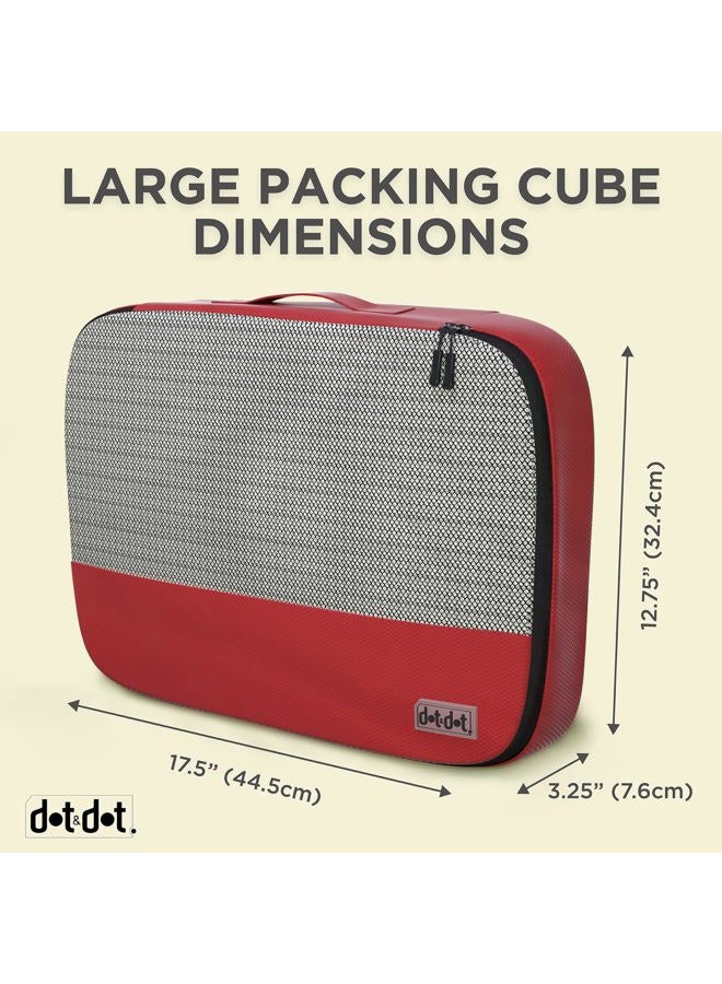 Dot&Dot Large Packing Cubes for Travel - 5-piece Ultra Lightweight Luggage Accessories Organizers Set (Red/Yellow/Green/Blue/Purple) - Image 3