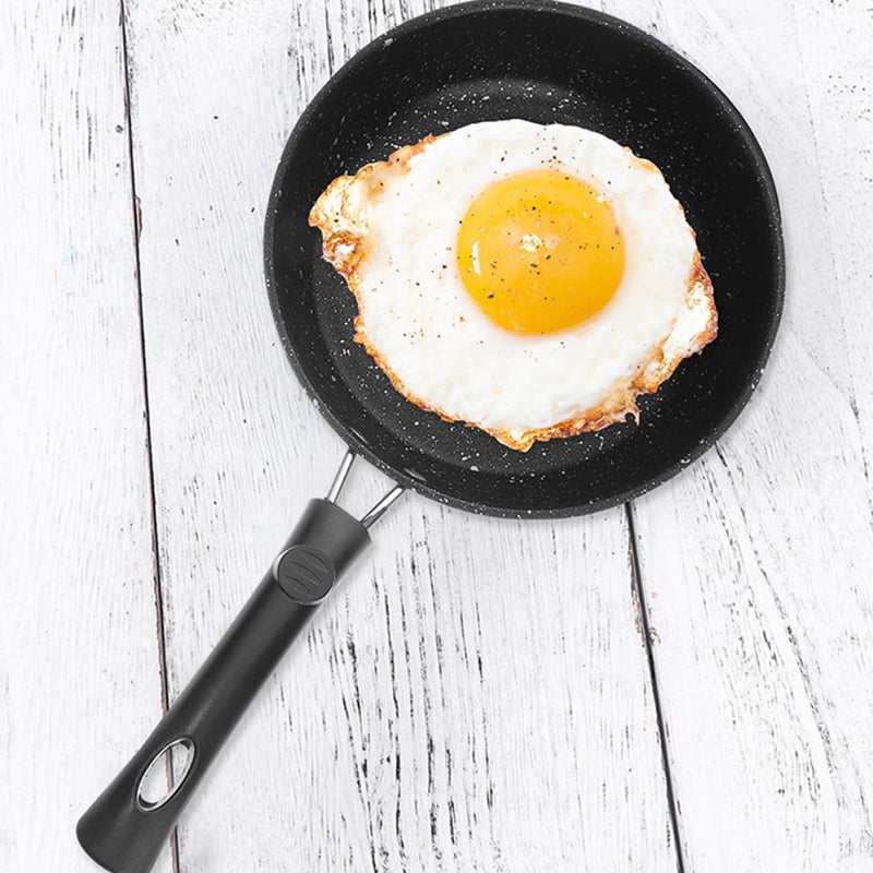 SMASOLO Small Frying Pan Nonstick Egg Skillet 17Cm Maifan Stone Coating Induction Compatible Deepened Cooking Pan for Household Pancakes and Dumplings - Image 3