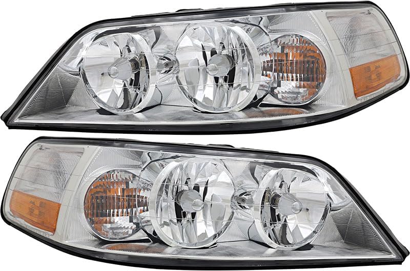 JP Auto Headlight Lamps Set for Lincoln Town Car 2005-2011 - Halogen Driver and Passenger Side - Image 1