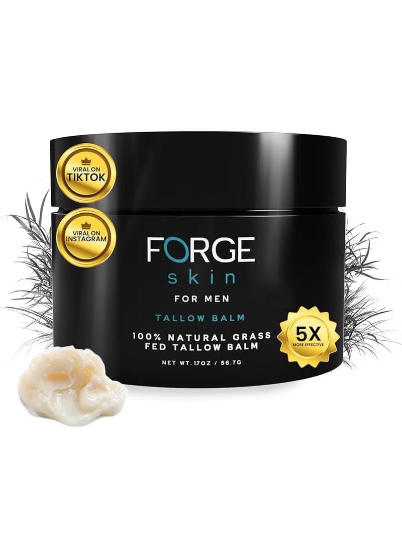 Forge Skin Men's Beef Tallow Balm for Skin | Beef Tallow for Skin Face Mens Skin Care Cream Facial Skincare Face Moisturizer for Men - Image 1