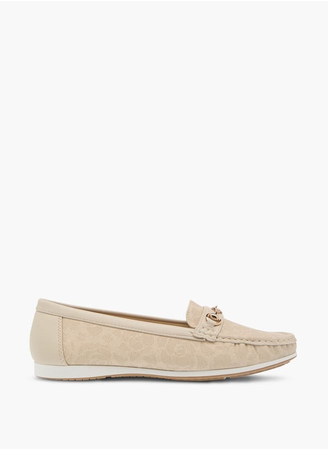 Flora Bella By Shoexpress - Women Monogram Slip-On Buckle Loafers - Image 1