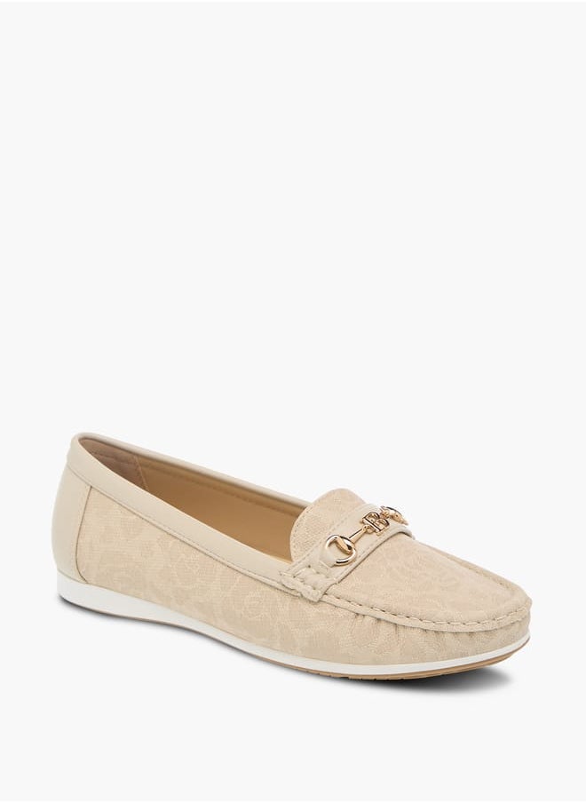Flora Bella By Shoexpress - Women Monogram Slip-On Buckle Loafers - Image 1
