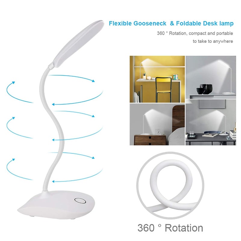 DEEPLITE Plastic Desk Lamp Daylight White Pack of 1 Lamp 1 USB Cable 1 Operating Manual - Image 3