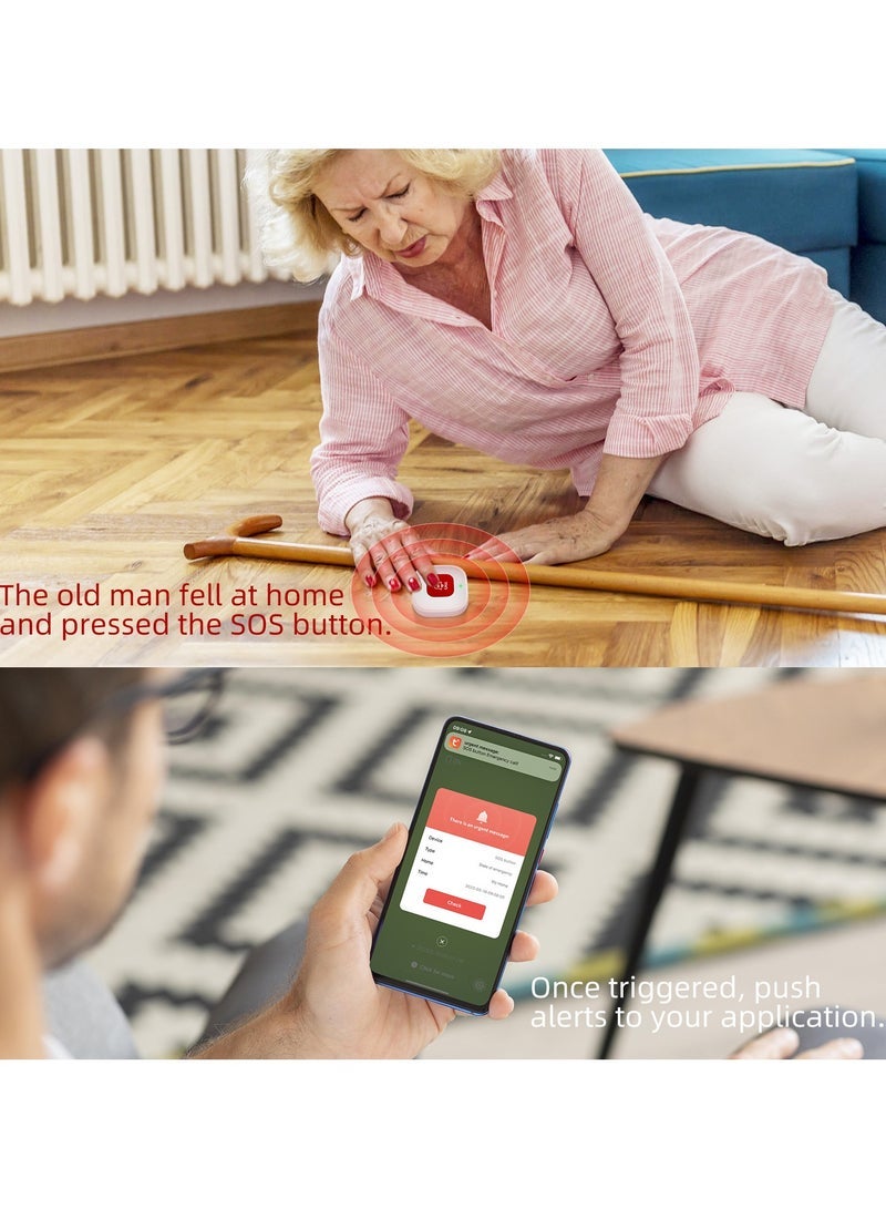 general WiFi SOS Alarm SOS Remote Control Button Hospital Remote Control Wireless Panic Button for the Elderly - Image 4
