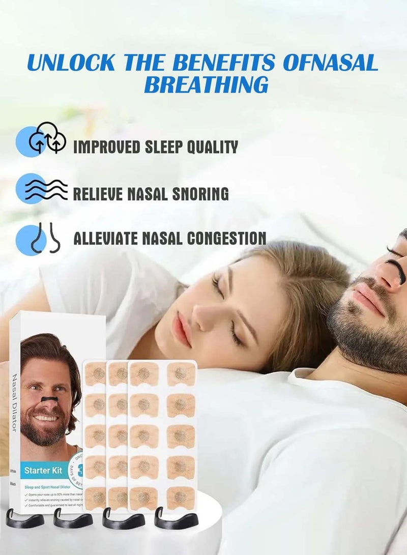 POWER LIFE Breathing Nasal Strip Starter Kit, 30 Count Magnetic Nose Strips for Breathing, Reduce Snoring, Boost Oxygen Intake, Improve Sleep Quality, Skin Safe, Anti-Snoring Equipment  - Image 4