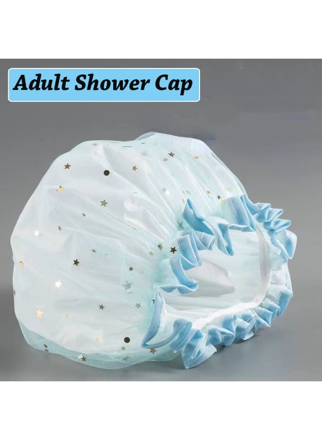 AKOAK 1 Pack Shower Cap Durable Breathable Adult Shower Cap WaterproofReusable Shower Hair Cap Bathroom Accessories for Women and Girls - Image 4