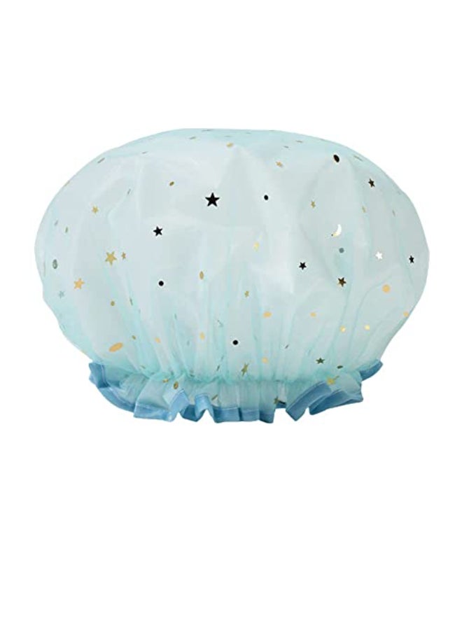 AKOAK 1 Pack Shower Cap Durable Breathable Adult Shower Cap WaterproofReusable Shower Hair Cap Bathroom Accessories for Women and Girls - Image 1